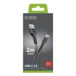 Cable SBS  SBS TECABLETC220K USB-A - USB-C Cable 2 m - Black 