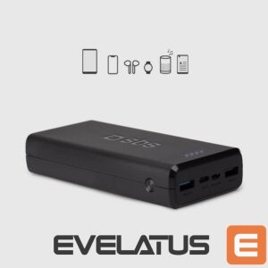 Väline aku SBS  Powerbank Puro Fast 20000 mAh 2x USB-A + 1x USB-C - black 