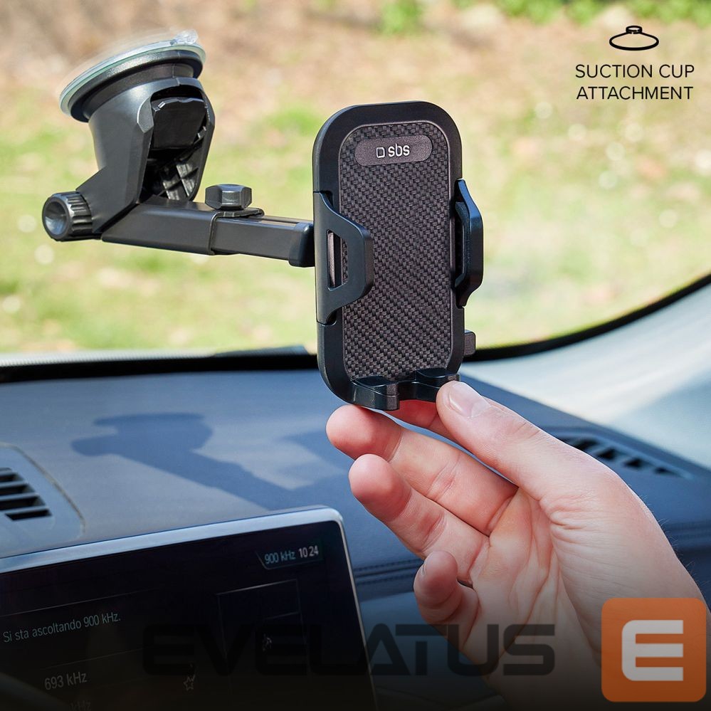 Auto holder SBS SBS TEHWSUPWIND smartphone holder telescopic with suction cup - black