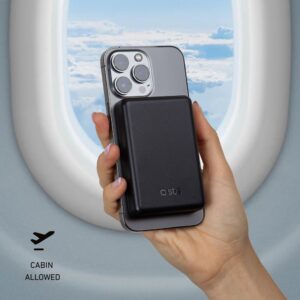 Išorinė baterija SBS  SBS TEBB5000MAG1CK Wireless Power Bank 5000 mAh USB-C, MagSafe Compatible - Black 