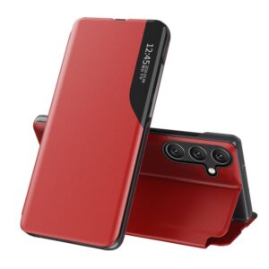 Nugarėlės dėklai Hurtel  Eco Leather View Case elegant case with flap and stand function for Samsung Galaxy A36 - red 