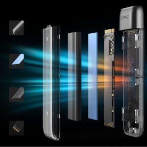 Cita datorprece Orico  Orico TXM2-C3 M.2 NVME USB-C 3.2 10Gb/s Disk Drive - Gray 