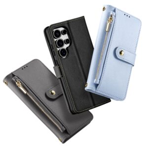 Aizmugurējais vāciņš Dux Ducis  Dux Ducis Lawa Leather Case for Samsung Galaxy S25 Ultra with Detachable Magnetic Wallet - Blue 