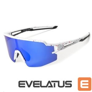 Kitos prekės Rockbros  Rockbros Polarized Cycling Glasses with UV Protection and Corrective Insert Blue Lenses - White 