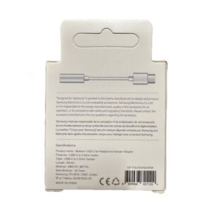 Fotoaparato priedas Samsung  Samsung GP-TGU023AE DAC USB-C to 3.5mm mini jack adapter - white 