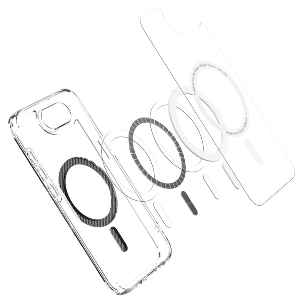 Tagakaaned Spigen Spigen Ultra Hybrid MagSafe iPhone 16e Carbon Fiber Case - Clear