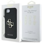 Nugarėlės dėklai Guess  Guess PU Grained 4G Metal Logo case for iPhone 16e - black 