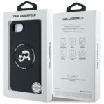 Back panel cover Karl Lagerfeld  Karl Lagerfeld Liquid Silicone Karl & Choupette Heads Case with MagSafe for iPhone 16e - Black 
