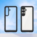 Back panel cover Hurtel  Outer Space Case for Samsung Galaxy S25 Edge Cover with Flexible Frame - Black 