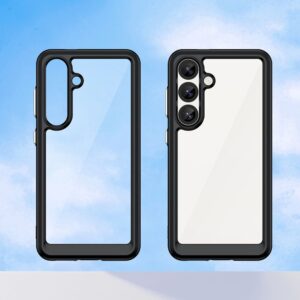 Nugarėlės dėklai Hurtel  Outer Space Case for Samsung Galaxy S25 Edge Cover with Flexible Frame - Black 