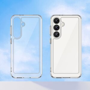 Nugarėlės dėklai Hurtel  Outer Space Case for Samsung Galaxy S25 Edge Cover with Flexible Frame - Transparent 