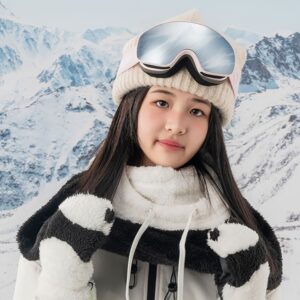 Citas preces Qunature  Qunature Pink Children's skiing goggles (medium/large children's version) 