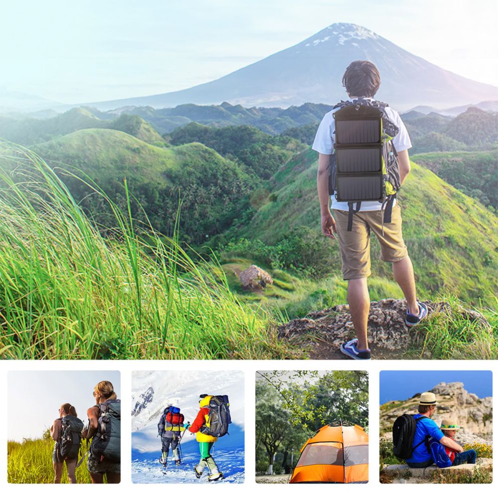 Laadija Choetech Choetech SC001 solar foldable charger 19W 2x USB-A - black