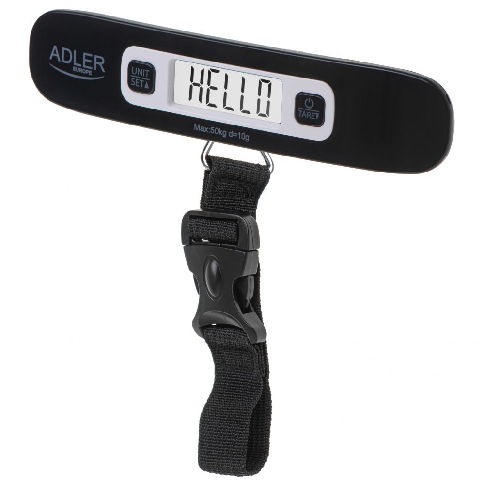 Kaalud Adler | Travel Luggage Scale | AD 8190 | Maximum weight (capacity) 50 kg | Accuracy 10 g | Black