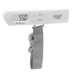 Svarstyklės Adler  | Travel Luggage Scale | AD 8191 | Maximum weight (capacity) 50 kg | Accuracy 10 g | Grey 