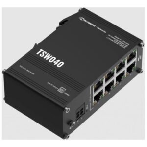Server – muud tarvikud Teltonika  TSW040 Unmanaged 8-port PoE+Industrial Switch, 2-pin industrial DC power socket, 7 – 57 VDC, PoE-out 44-57 VDC, DIN rail bracket 