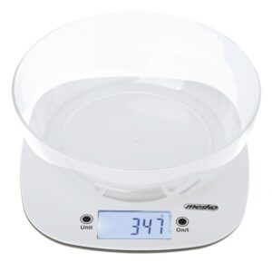 Virtuvinės svarstyklės Adler  Kitchen Scale with a bowl | MS 3179w | Graduation 1 g | Display type LCD | White 