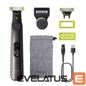 Juukselõikur Philips  | Hair Trimmer for Face and Body | QP6552/15 OneBlade Pro 360 | Cordless | Wet & Dry | Number of length steps 20 | Chrome 