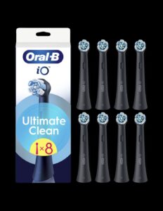Zobu birste Oral-B  Replaceable toothbrush heads | iO UltimateClean | Heads | For adults | Number of brush heads included 8 | Black 