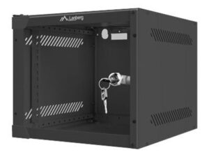 Serveriai Lanberg  Rack cabinet 10" wall-mount 4U/280x310 (flat pack) with glass door, black | 