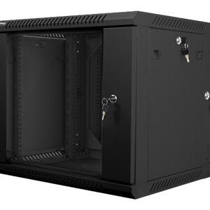 Servers Lanberg  Rack cabinet 19" double-section wall-mount 9U/600x600 (flat pack), black | 
