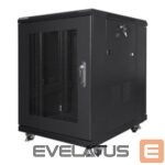 Serverid Lanberg  Rack cabinet 19" free-standing 15U/600x800 (flat pack) with mesh door, black | 