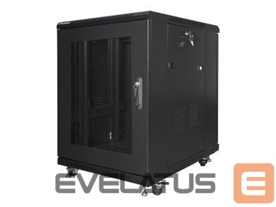 Serverid Lanberg Rack cabinet 19" free-standing 15U/600x800 (flat pack) with mesh door, black |