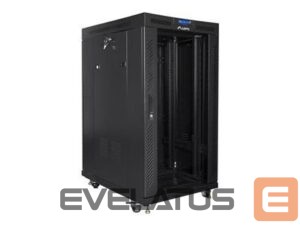Servers Lanberg  Rack cabinet 19" free-standing 22U/800x1000 (flat pack) with glass door lCD V2, black | 