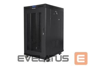 Serveriai Lanberg  Rack cabinet 19" free-standing 22U/800x1000 (flat pack) with mesh door lCD V2, black | 