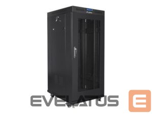 Serveriai Lanberg  Rack cabinet 19" free-standing 22U/800x800 (flat pack) with glass door lCD V2, black | 