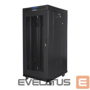 Servers Lanberg  Rack cabinet 19" free-standing 27U/600x600 (flat pack) with mesh door lCD V2, black | 