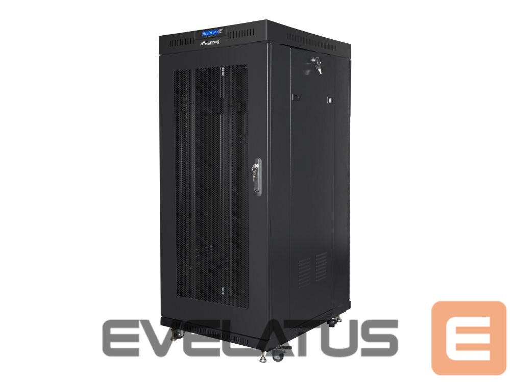 Serverid Lanberg Rack cabinet 19" free-standing 27U/600x800 (flat pack) with mesh door ICD V2, black |