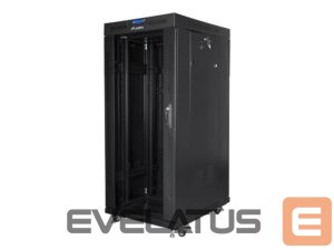 Serveriai Lanberg  Rack cabinet 19" free-standing 27U/800x1000 (flat pack) with glass door lCD V2, black | 