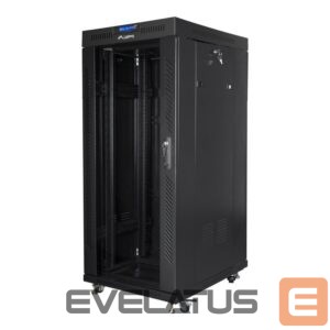 Serverid Lanberg  Rack cabinet 19" free-standing 27U/800x1000 (flat pack) with glass door lCD V2, black | 