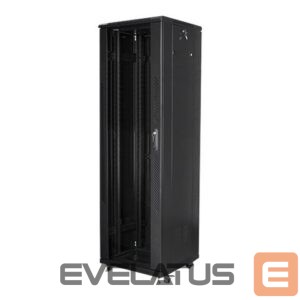 Servers Lanberg  Rack cabinet 19" free-standing 42U/600x600 (flat pack), black | 