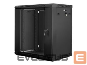 Serveri Lanberg  Rack cabinet 19" wall-mount 12U/600x450 (flat pack) with glass door V2, black | 