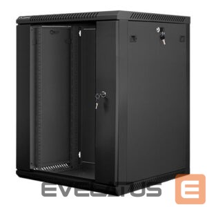 Serverid Lanberg  Rack cabinet 19" wall-mount 15U/600x600 (flat pack) with glass door V2, black | 