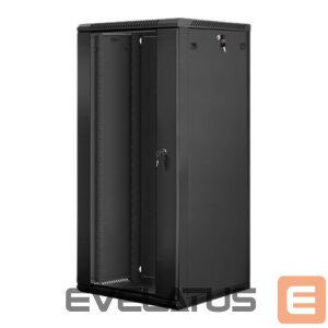 Serveri Lanberg  Rack cabinet 19" wall-mount 27U/600x600 (flat pack) V2, black | 