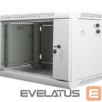 Servers Lanberg  Rack cabinet 19" wall-mount 6U/600x450 (flat pack) with glass door V2, grey | 