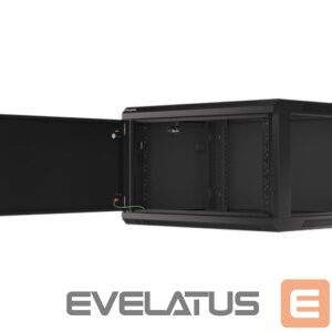 Servers Lanberg  Rack cabinet 19" wall-mount 6U/600x450 for self-assembly with metal door (flat pack), black | 