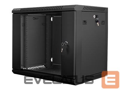 Serveri Lanberg Rack cabinet 19" wall-mount 9U/600x450 (flat pack) V2, black |