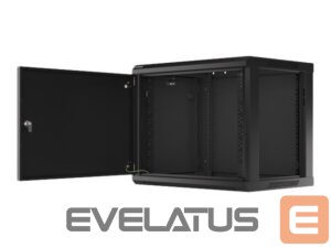 Серверы Lanberg  Rack cabinet 19" wall-mount 9U/600x450 for self-assembly with metal door (flat pack), black | 