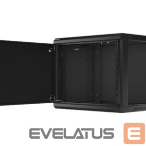 Серверы Lanberg  Rack cabinet 19" wall-mount 9U/600x450 for self-assembly with metal door (flat pack), black | 