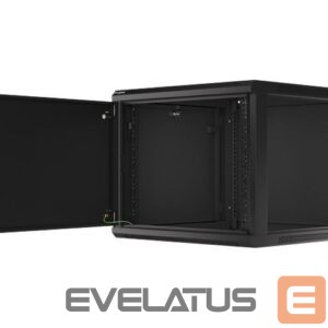 Серверы Lanberg  Rack cabinet 19" wall-mount 9U/600x600 (flat pack) for self-assembly with metal door, black | 