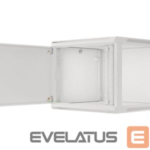 Serverid Lanberg  Rack cabinet 19" wall-mount 9U/600x600 (flat pack) for self-assembly with metal door, grey | 