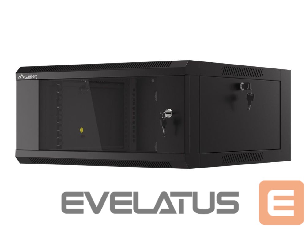 Servers Lanberg Rack cabinet 19" wall-mounted 4U 600 fast assembly (flat pack), black |