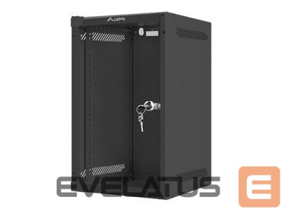 Serverid Lanberg Rack cabinet 10" wall-mount 9U/280x310 (flat pack) with glass door, black |