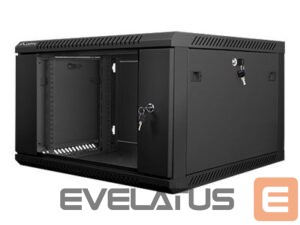 Servers Lanberg  Rack cabinet 19" wall-mount 6U/600x600 (flat pack) V2, black | 