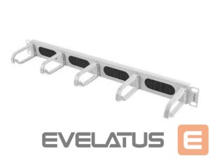 Citas preces Lanberg  19" Cable Management Brush Panel 5 Rings Type B 1U | AK-1203-S | Grey 