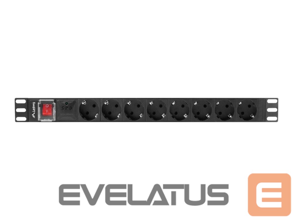 Серверы Lanberg Power Distribution unit 19", 8 outlets, black |